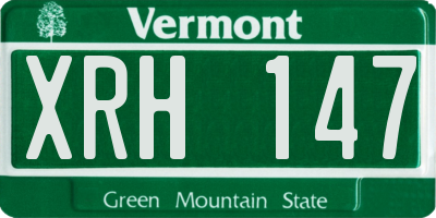 VT license plate XRH147