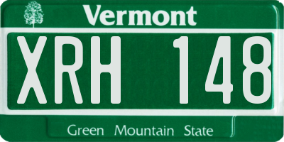 VT license plate XRH148