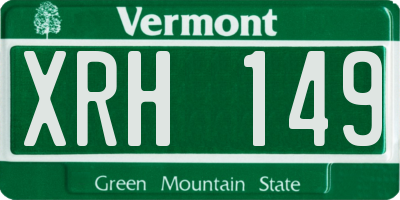 VT license plate XRH149