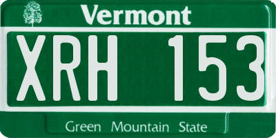 VT license plate XRH153