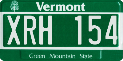 VT license plate XRH154