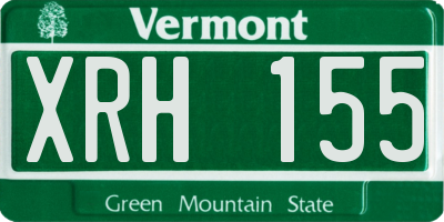 VT license plate XRH155