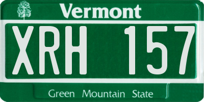 VT license plate XRH157