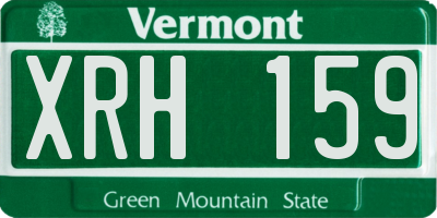 VT license plate XRH159
