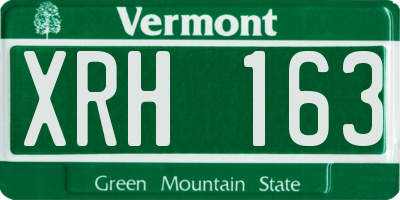 VT license plate XRH163
