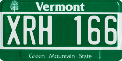 VT license plate XRH166