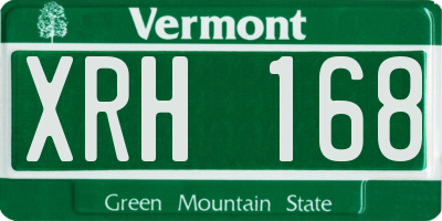 VT license plate XRH168
