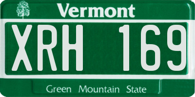 VT license plate XRH169