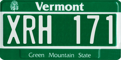 VT license plate XRH171