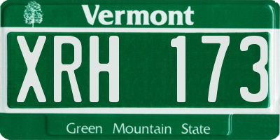 VT license plate XRH173