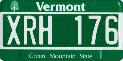VT license plate XRH176