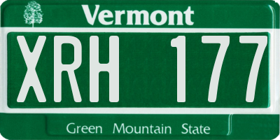 VT license plate XRH177