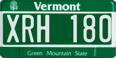 VT license plate XRH180