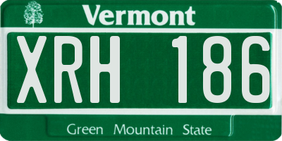 VT license plate XRH186