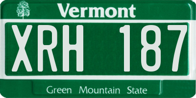 VT license plate XRH187