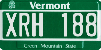 VT license plate XRH188