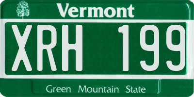 VT license plate XRH199
