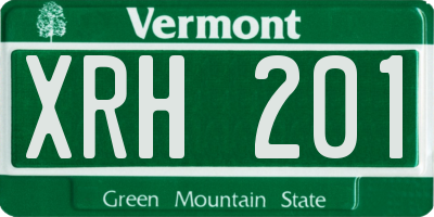 VT license plate XRH201