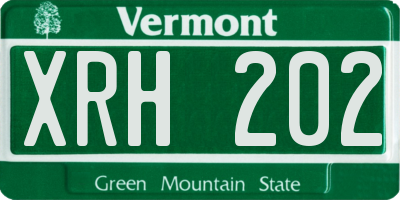 VT license plate XRH202