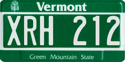 VT license plate XRH212