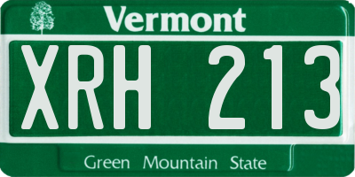 VT license plate XRH213