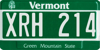VT license plate XRH214