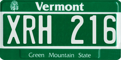 VT license plate XRH216