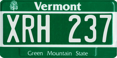 VT license plate XRH237