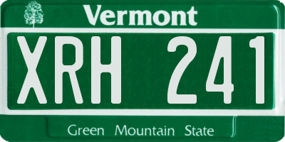 VT license plate XRH241