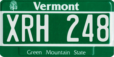 VT license plate XRH248