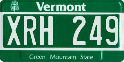 VT license plate XRH249