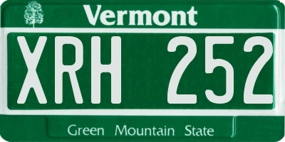 VT license plate XRH252