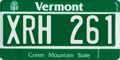 VT license plate XRH261