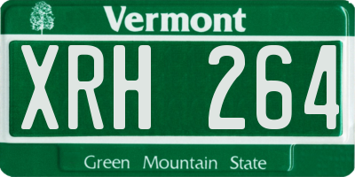 VT license plate XRH264
