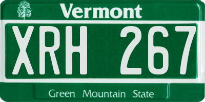 VT license plate XRH267