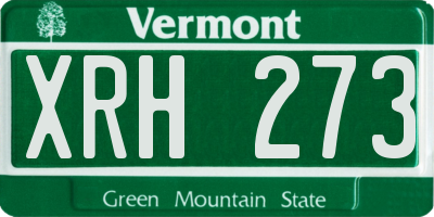 VT license plate XRH273