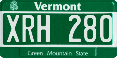 VT license plate XRH280