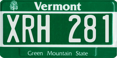 VT license plate XRH281