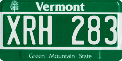 VT license plate XRH283