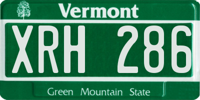 VT license plate XRH286