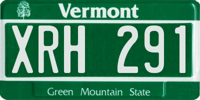 VT license plate XRH291
