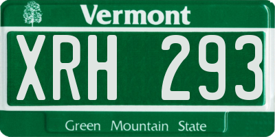 VT license plate XRH293