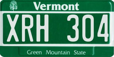VT license plate XRH304