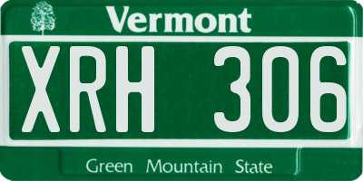 VT license plate XRH306