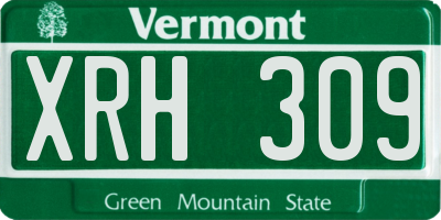 VT license plate XRH309