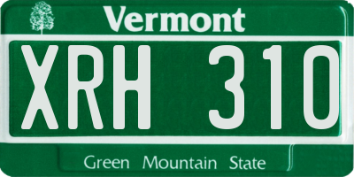 VT license plate XRH310
