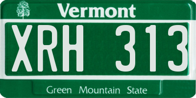 VT license plate XRH313