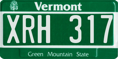 VT license plate XRH317