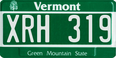 VT license plate XRH319
