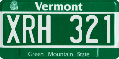 VT license plate XRH321